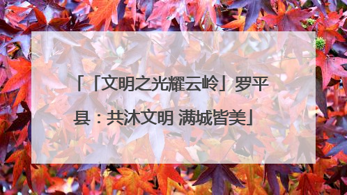 「文明之光耀云岭」罗平县：共沐文明 满城皆美