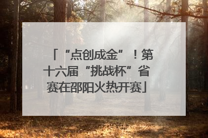 “点创成金”！第十六届“挑战杯”省赛在邵阳火热开赛