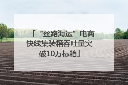 “丝路海运”电商快线集装箱吞吐量突破10万标箱