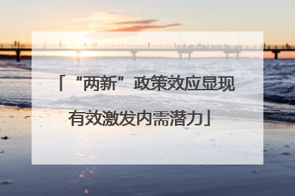 “两新”政策效应显现 有效激发内需潜力
