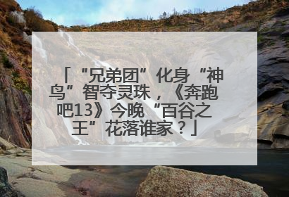 “兄弟团”化身“神鸟”智夺灵珠，《奔跑吧13》今晚“百谷之王”花落谁家？