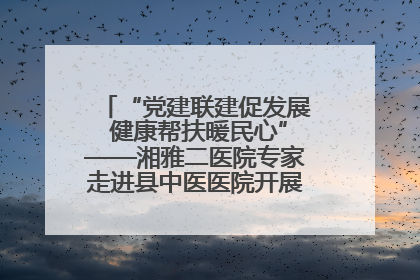 “党建联建促发展 健康帮扶暖民心”——湘雅二医院专家走进县中医医院开展健康帮扶活动