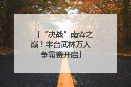 “决战”南森之巅！丰台武林万人争霸赛开启