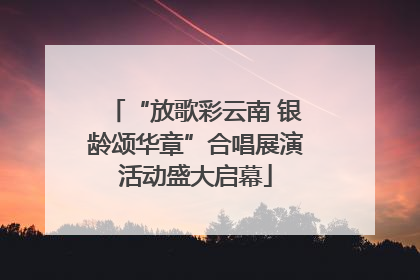 “放歌彩云南 银龄颂华章”合唱展演活动盛大启幕
