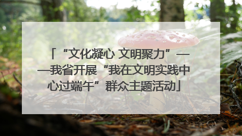 “文化凝心 文明聚力”——我省开展“我在文明实践中心过端午”群众主题活动