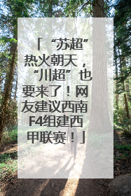“苏超”热火朝天，“川超”也要来了！网友建议西南F4组建西甲联赛！