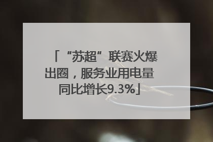 “苏超”联赛火爆出圈，服务业用电量同比增长9.3%