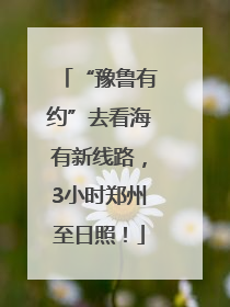 “豫鲁有约”去看海有新线路，3小时郑州至日照！