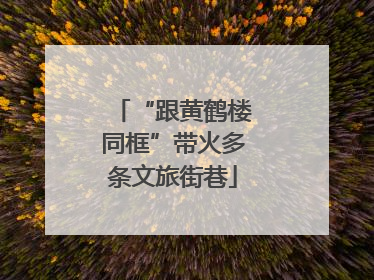 “跟黄鹤楼同框”带火多条文旅街巷