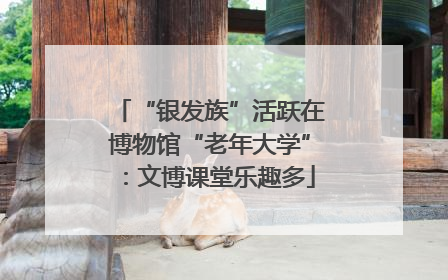 “银发族”活跃在博物馆“老年大学”：文博课堂乐趣多