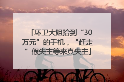 环卫大姐拾到“30万元”的手机，“赶走”假失主等来真失主