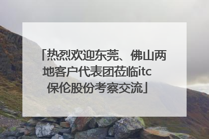 热烈欢迎东莞、佛山两地客户代表团莅临itc保伦股份考察交流