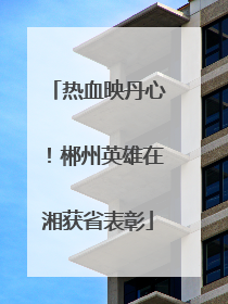 热血映丹心！郴州英雄在湘获省表彰