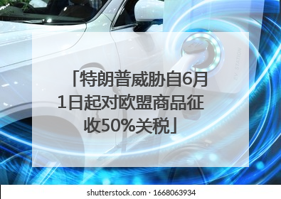 特朗普威胁自6月1日起对欧盟商品征收50%关税