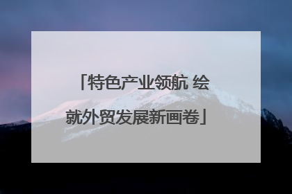 特色产业领航 绘就外贸发展新画卷
