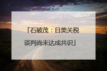 石破茂：日美关税谈判尚未达成共识