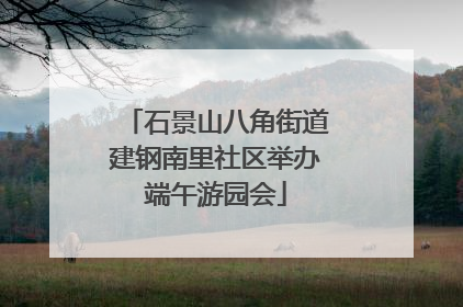 石景山八角街道建钢南里社区举办端午游园会
