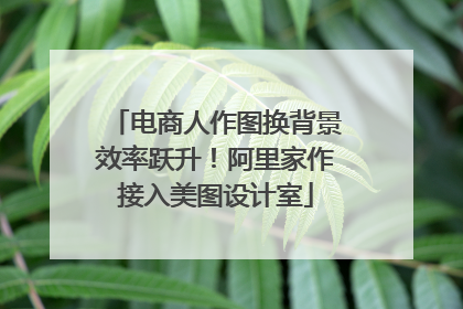 电商人作图换背景效率跃升！阿里家作接入美图设计室