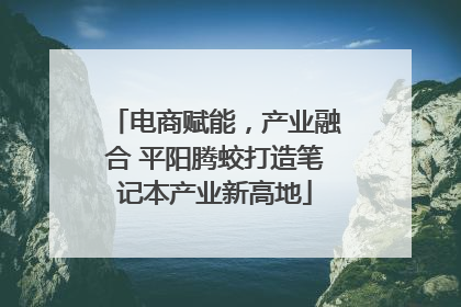 电商赋能，产业融合 平阳腾蛟打造笔记本产业新高地