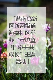 盐南高新区新河街道海嘉社区举办“守护童年 牵手共成长”主题活动