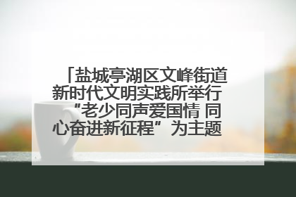 盐城亭湖区文峰街道新时代文明实践所举行“老少同声爱国情 同心奋进新征程”为主题的红色文化活动
