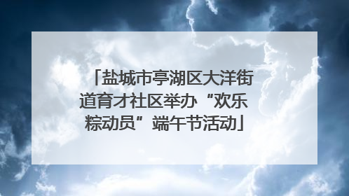 盐城市亭湖区大洋街道育才社区举办“欢乐粽动员”端午节活动