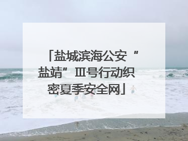 盐城滨海公安“盐靖”Ⅲ号行动织密夏季安全网