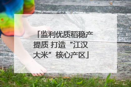 监利优质稻稳产提质 打造“江汉大米”核心产区