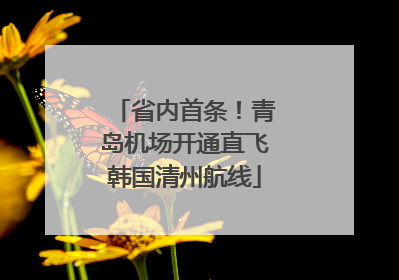 省内首条！青岛机场开通直飞韩国清州航线