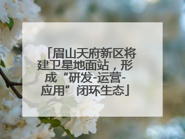 眉山天府新区将建卫星地面站，形成“研发-运营-应用”闭环生态