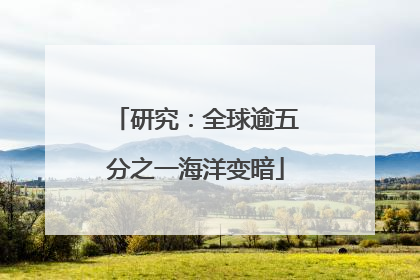 研究：全球逾五分之一海洋变暗