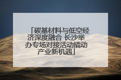 碳基材料与低空经济深度融合 长沙举办专场对接活动撬动产业新机遇