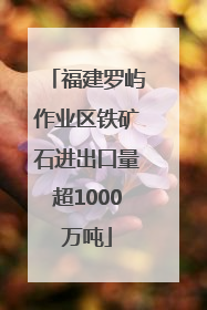 福建罗屿作业区铁矿石进出口量超1000万吨