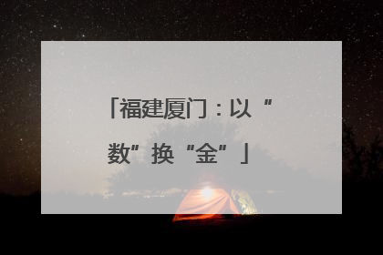 福建厦门：以“数”换“金”