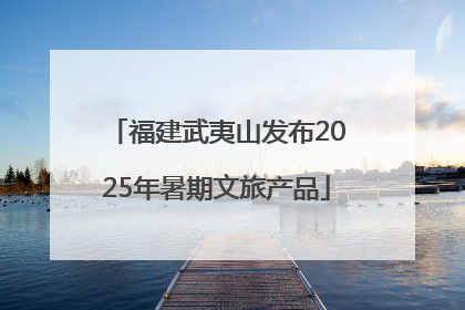 福建武夷山发布2025年暑期文旅产品