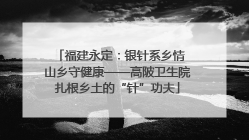福建永定：银针系乡情 山乡守健康——高陂卫生院扎根乡土的“针”功夫