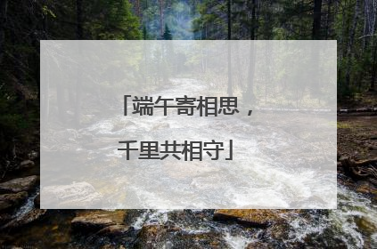 端午寄相思，千里共相守