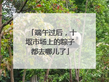 端午过后，十堰市场上的粽子都去哪儿了