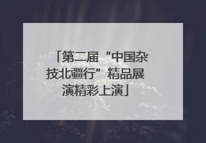 第二届“中国杂技北疆行”精品展演精彩上演