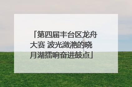 第四届丰台区龙舟大赛 波光潋滟的晓月湖擂响奋进鼓点