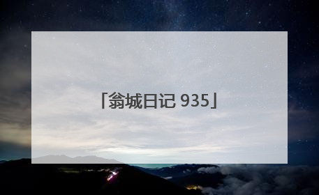 翁城日记 935