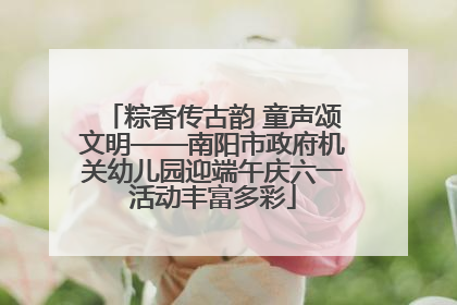 粽香传古韵 童声颂文明——南阳市政府机关幼儿园迎端午庆六一活动丰富多彩