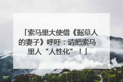 索马里大使借《掘墓人的妻子》呼吁：请把索马里人“人性化”！