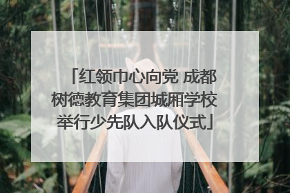 红领巾心向党 成都树德教育集团城厢学校举行少先队入队仪式
