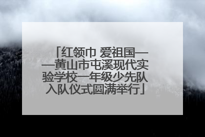 红领巾 爱祖国——黄山市屯溪现代实验学校一年级少先队入队仪式圆满举行