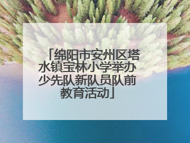 绵阳市安州区塔水镇宝林小学举办少先队新队员队前教育活动