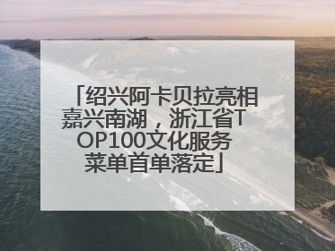 绍兴阿卡贝拉亮相嘉兴南湖，浙江省TOP100文化服务菜单首单落定