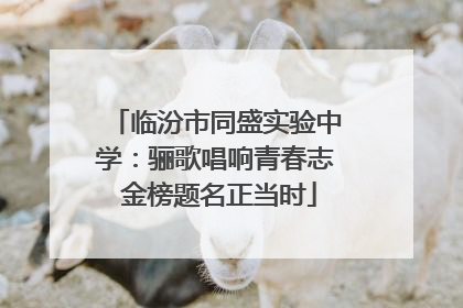 临汾市同盛实验中学：骊歌唱响青春志 金榜题名正当时