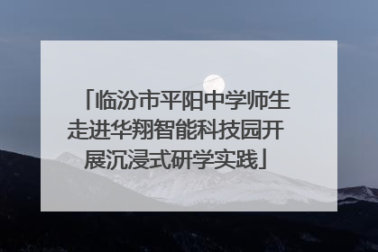 临汾市平阳中学师生走进华翔智能科技园开展沉浸式研学实践