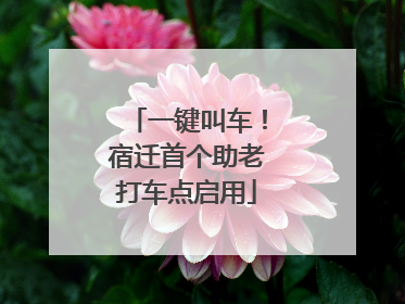 一键叫车！宿迁首个助老打车点启用
